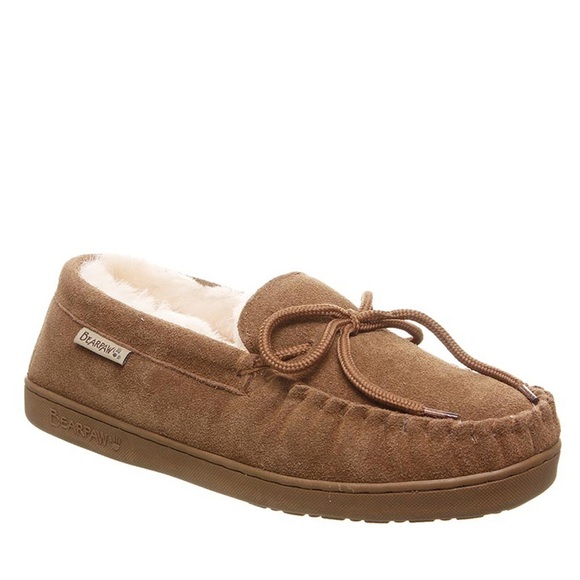 Bearpaw Hickory Suede Moccasin Slippers Men’s - Picture 1 of 6